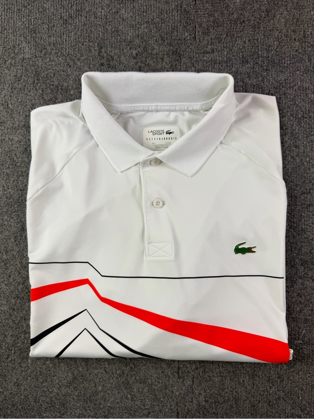 Lacoste Sport Novak Djokovic Ultra Dry Men Short Sleeve Tennis Polo Shirt Sz XXL